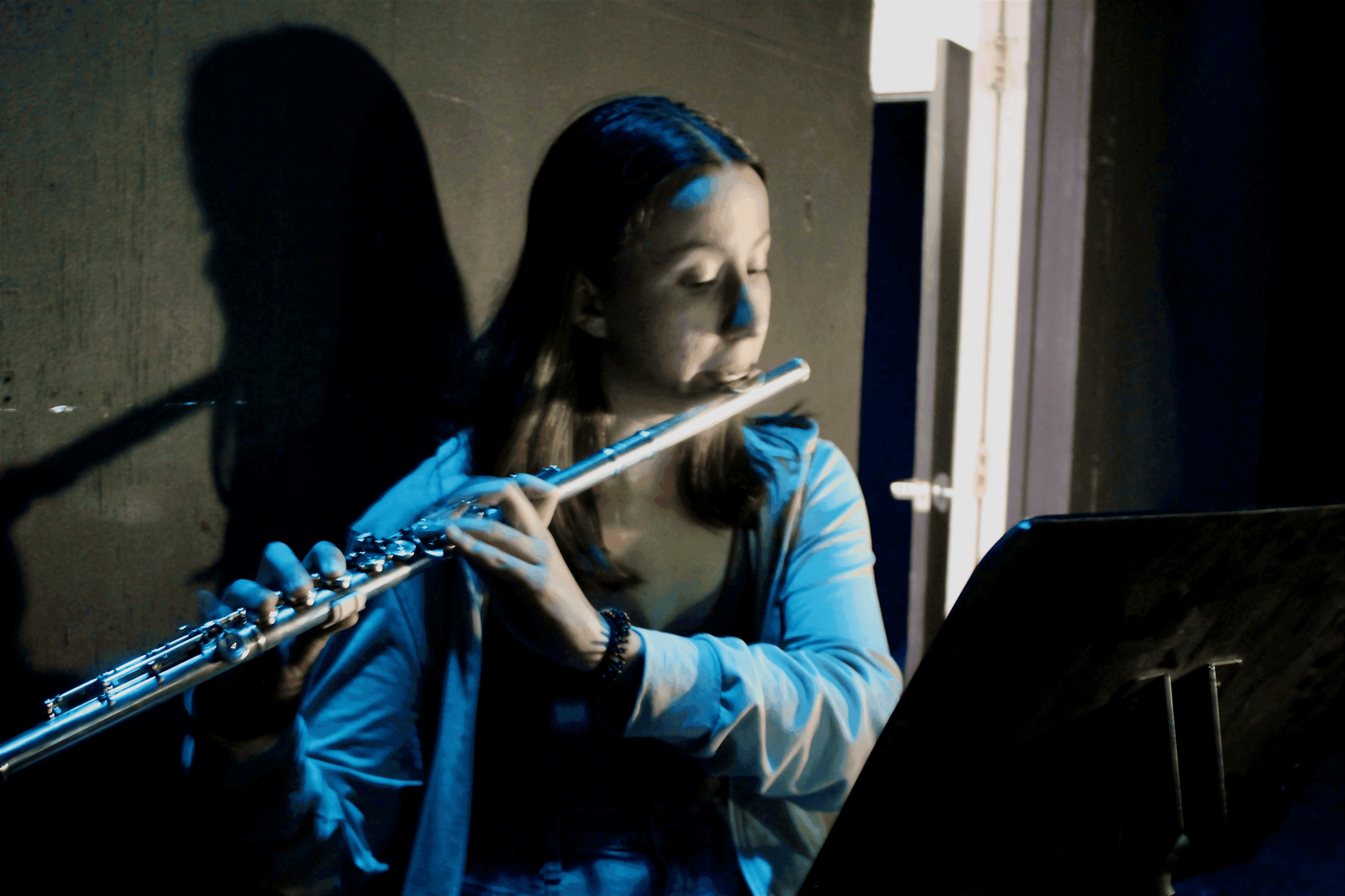 backstage in the pit band!